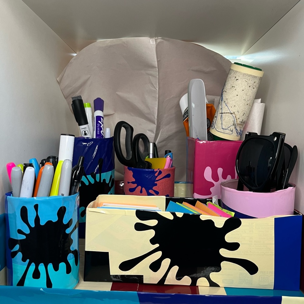 Fun Splat Colorful Desk Organizer Set - Picture 3 of 11
